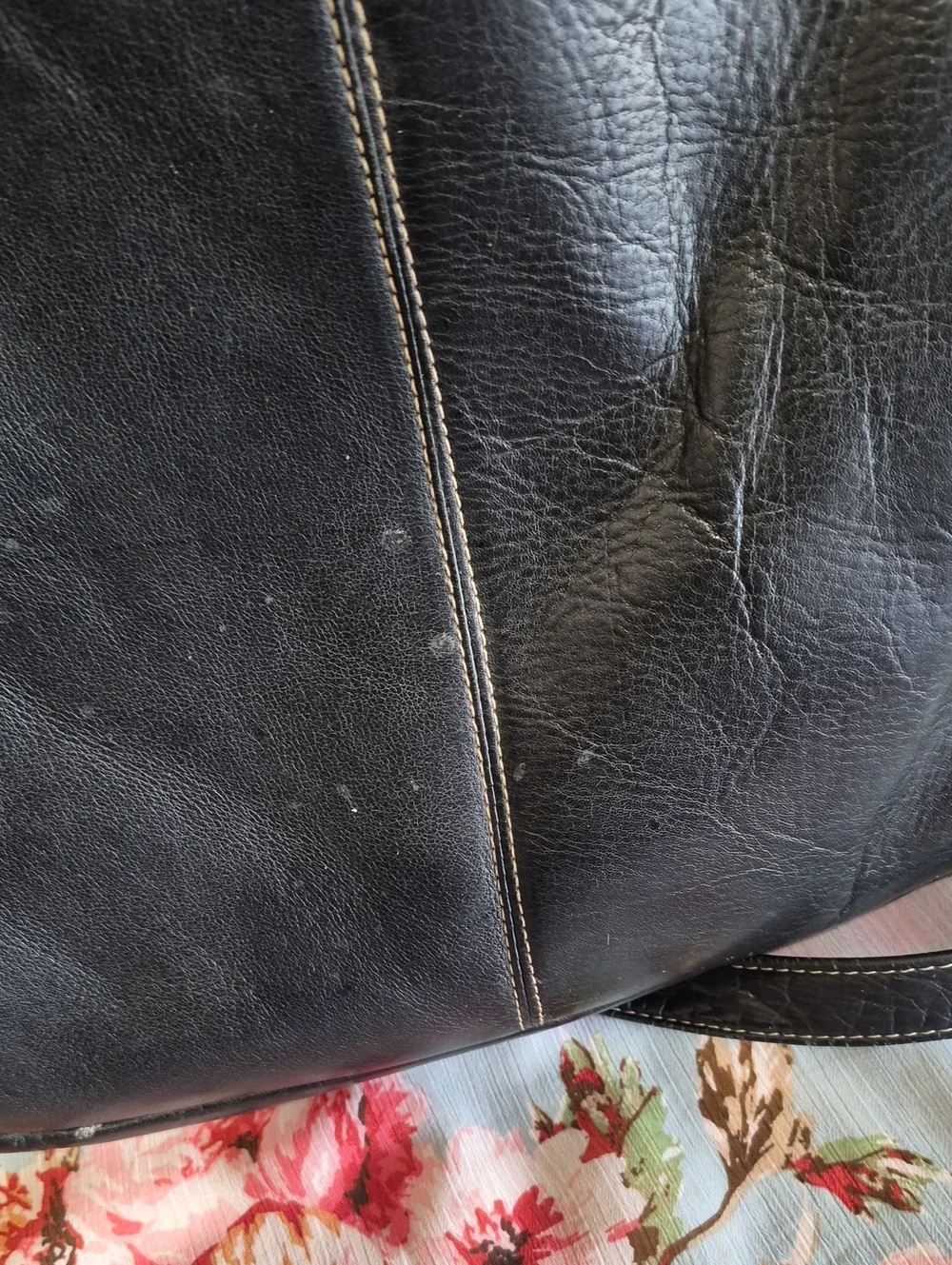 Black Leather Crossbody Messenger Bag